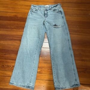 🌿 PACSUN Light Blue Flare & Wide Leg Jeans.